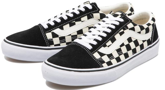VANSオールドスクールのブラック/ホワイト チェック